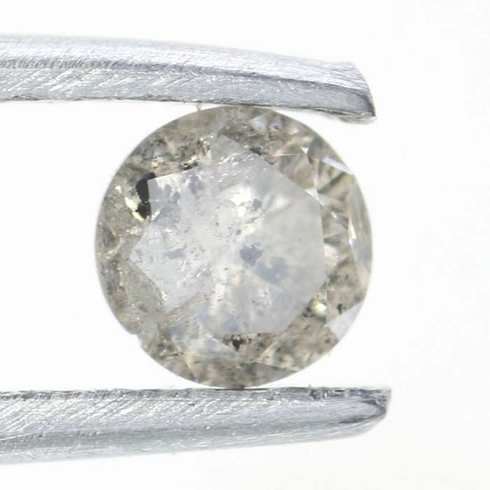 0.11 Ctw Fancy Round Cut Natural Polished Diamond Brown I1 Clarity Diamond 3 mm