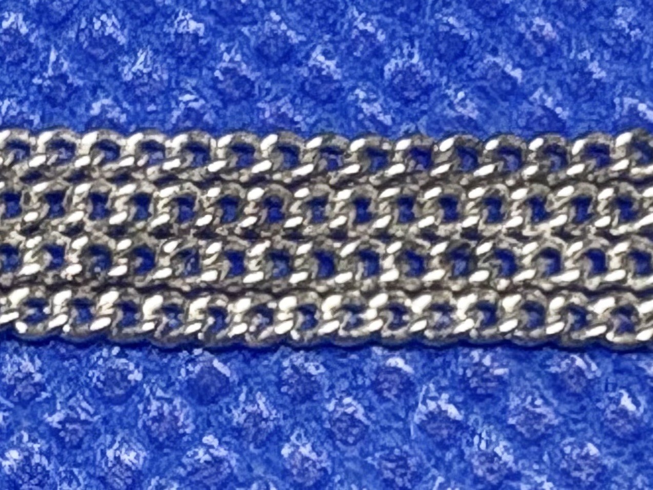 K67 USA 925 Sterling Silver 1970s Curb Link Chain Necklace 15″ 38cm 1.5mm 1.63g