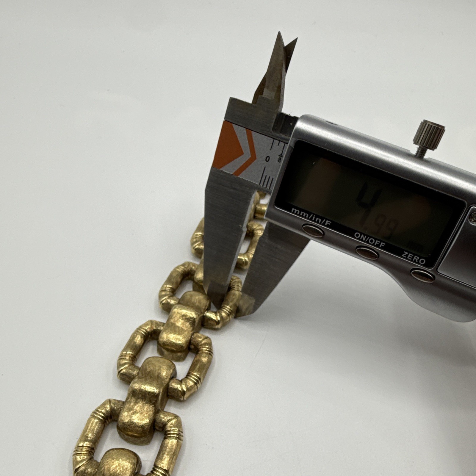 18K Yellow Gold Italian Hollow Bar Link Bracelet 7.5” Box Clasp 65.2g Italy