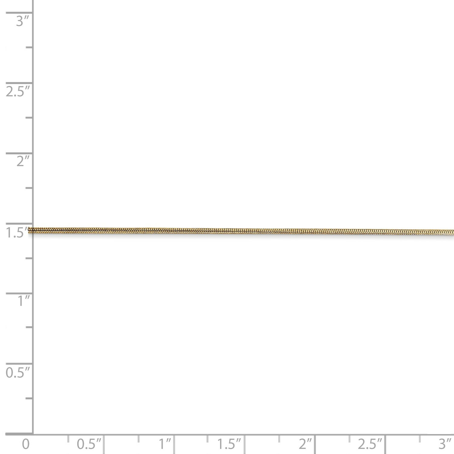 14k Yellow Gold 0.90mm Solid Round Snake Chain w/ Lobster Clasp 16″ – 30″