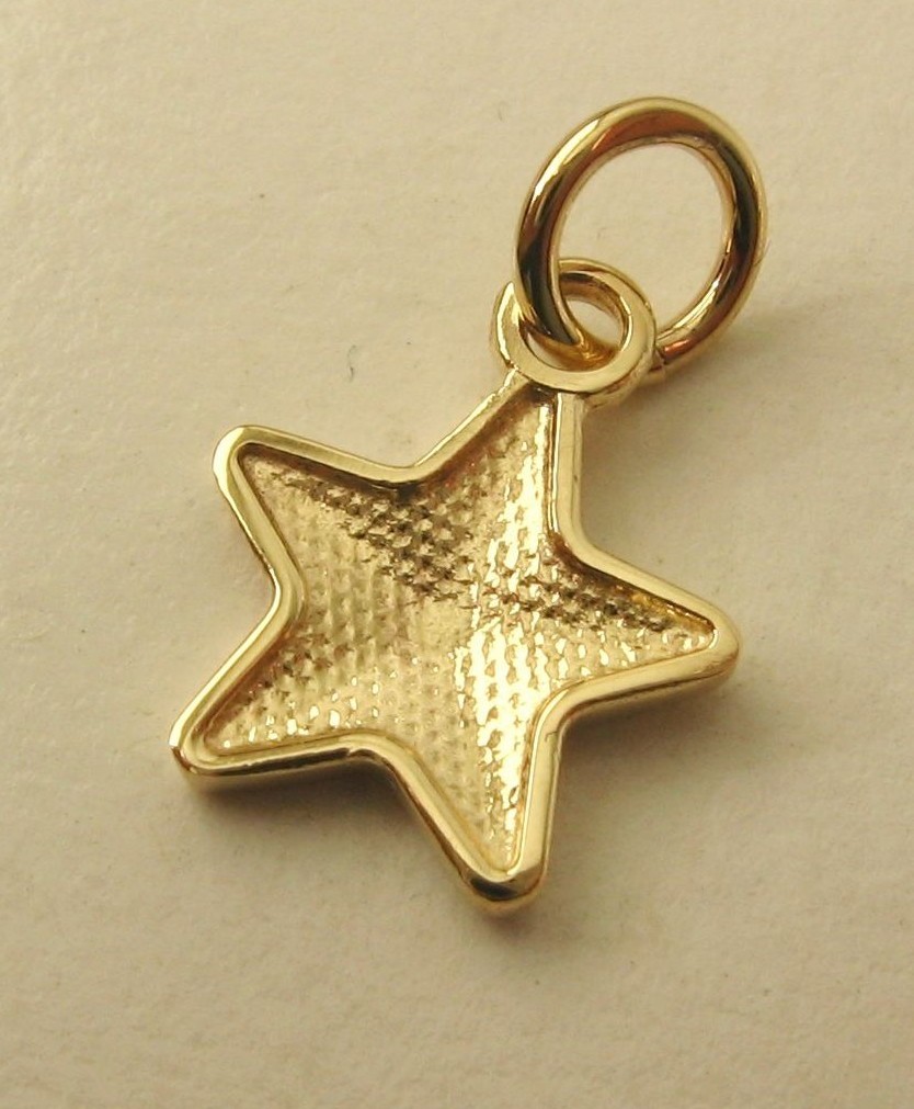 GENUINE SOLID 9K 9ct Yellow GOLD STAR CHARM PENDANT