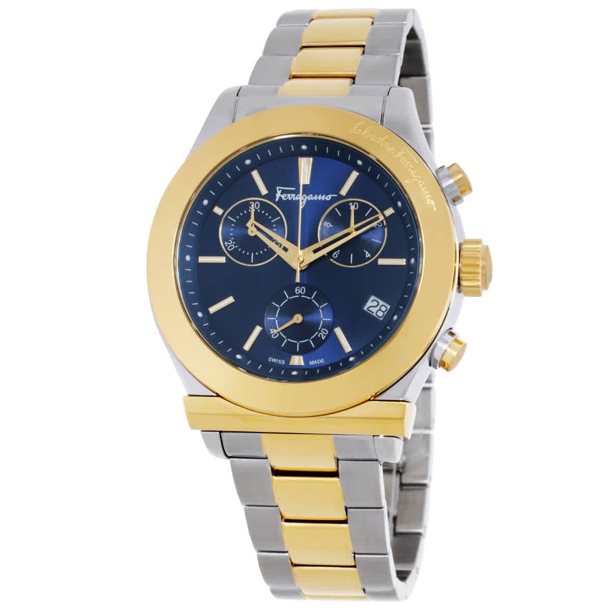 Ferragamo 1898 Chronograph Quartz Blue Dial Men’s Watch SFH600418