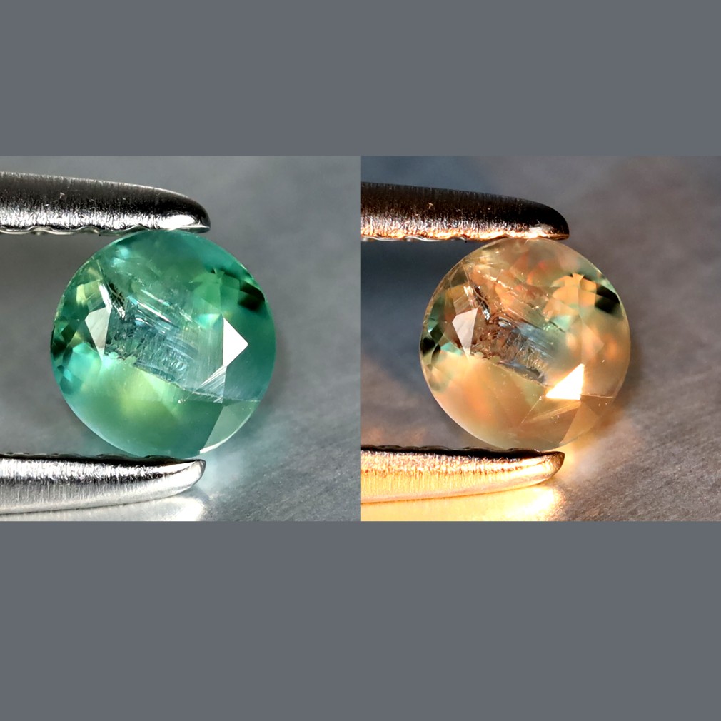 0.36 ct Fabulous Round Cut (4 x 4 mm) Green Un-Heated Alexandrite Gemstone