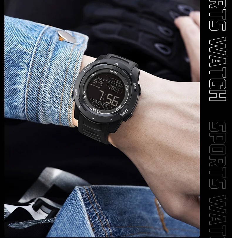 Men’s 50M Waterproof Sport Digital Military Smart Watch Gym Fitness Running Gift