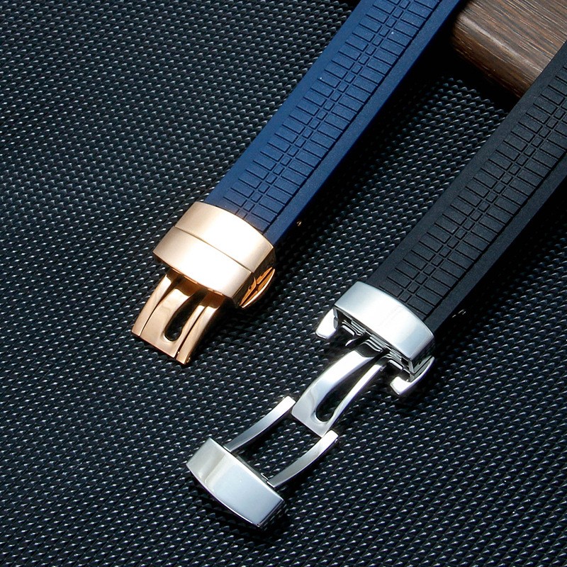 Quality Silicone Watch Band Curved Rubber Strap Mens for Patek Philippe Aquanaut