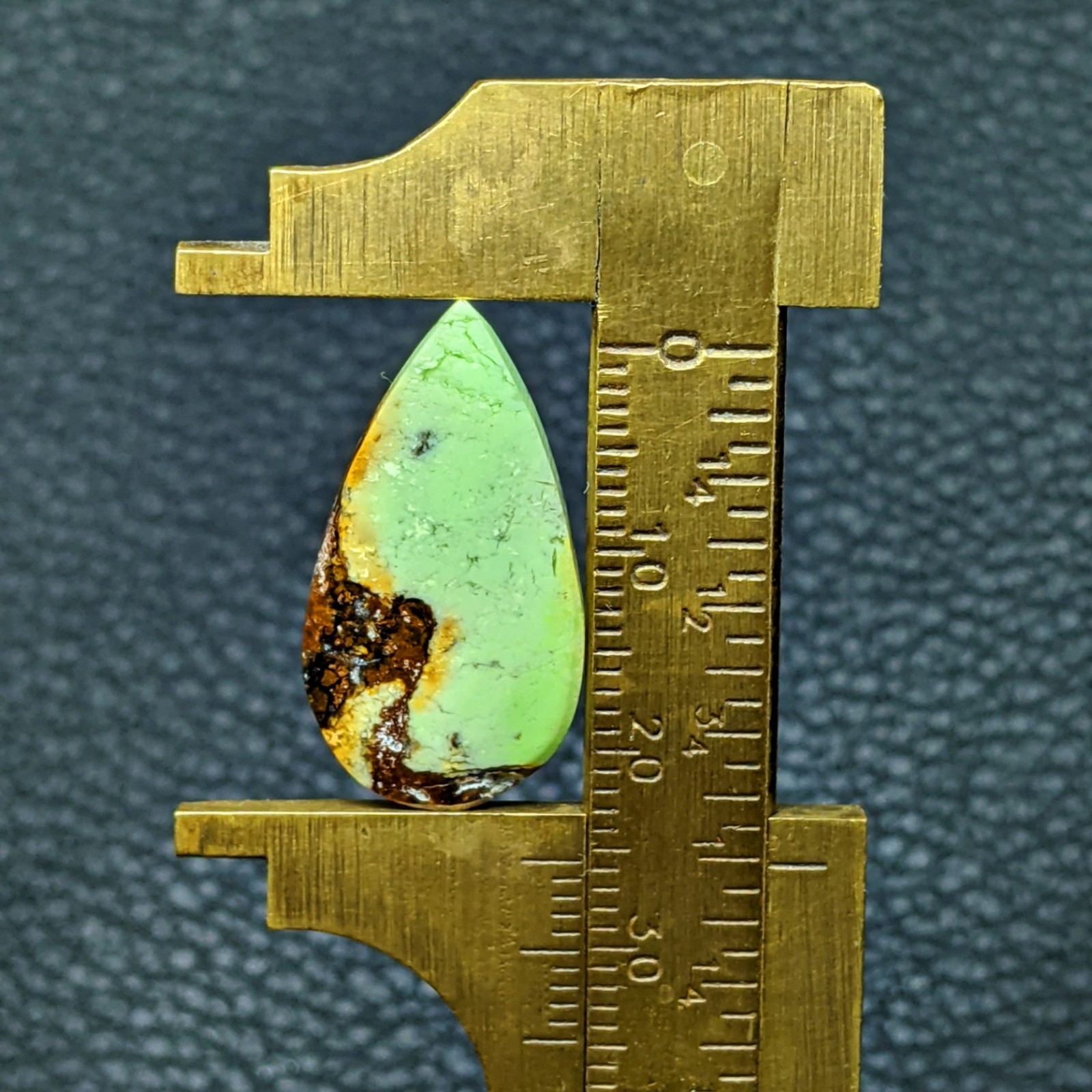Natural Lemon Chrysoprase Pear Shape Cabochon Loose Gemstone 23x12mm