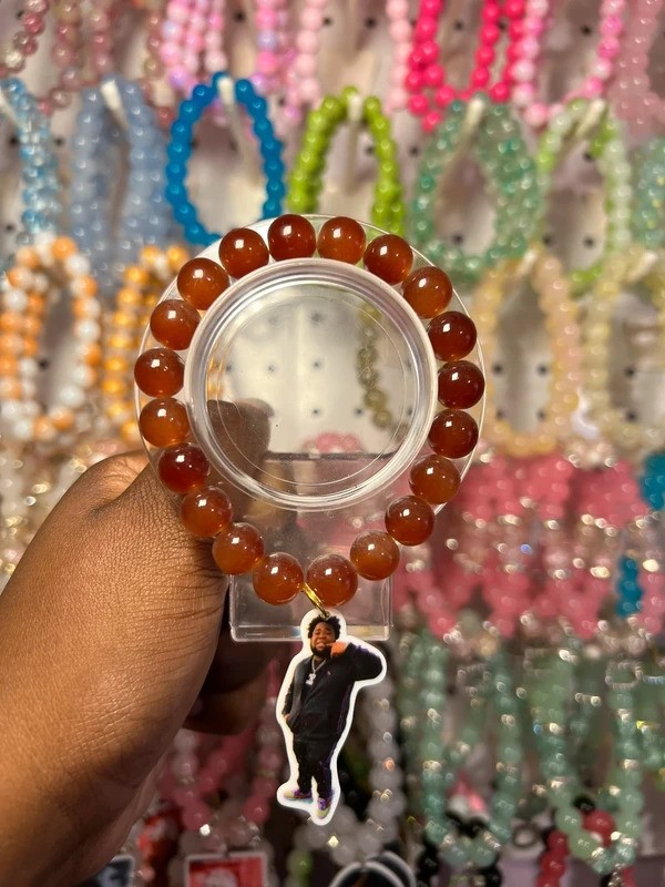 Handmade Brown Rod Wave Beaded Bracelet