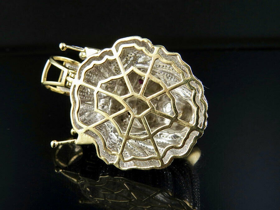 Mens Hip Hop Jewelry 14K Gold Plated 1.20Ct Lab Created Diamond Lion Head Pendat