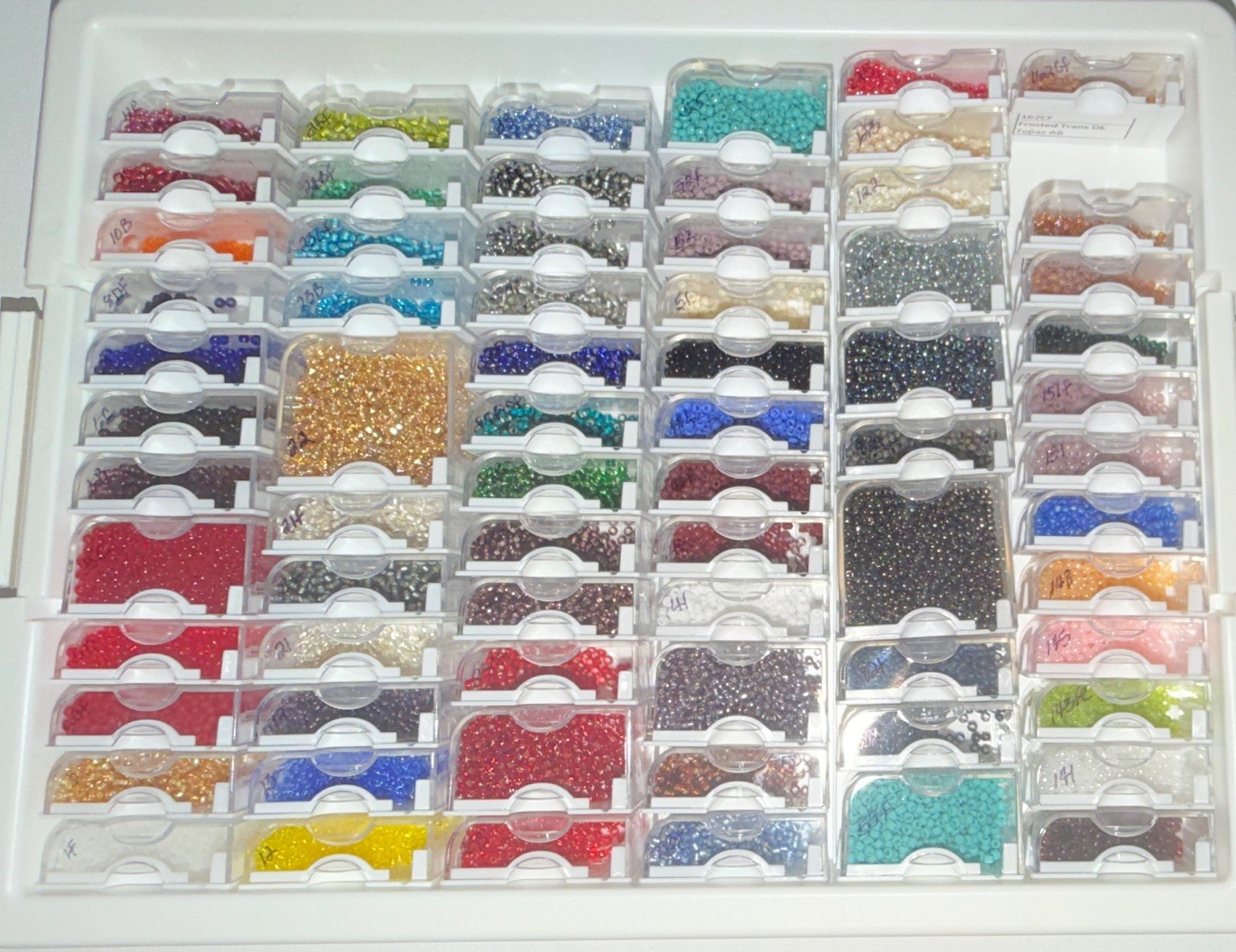 8/0 Glass Seed Beads Multicolor Round Assortment 70 Cases with Large Case