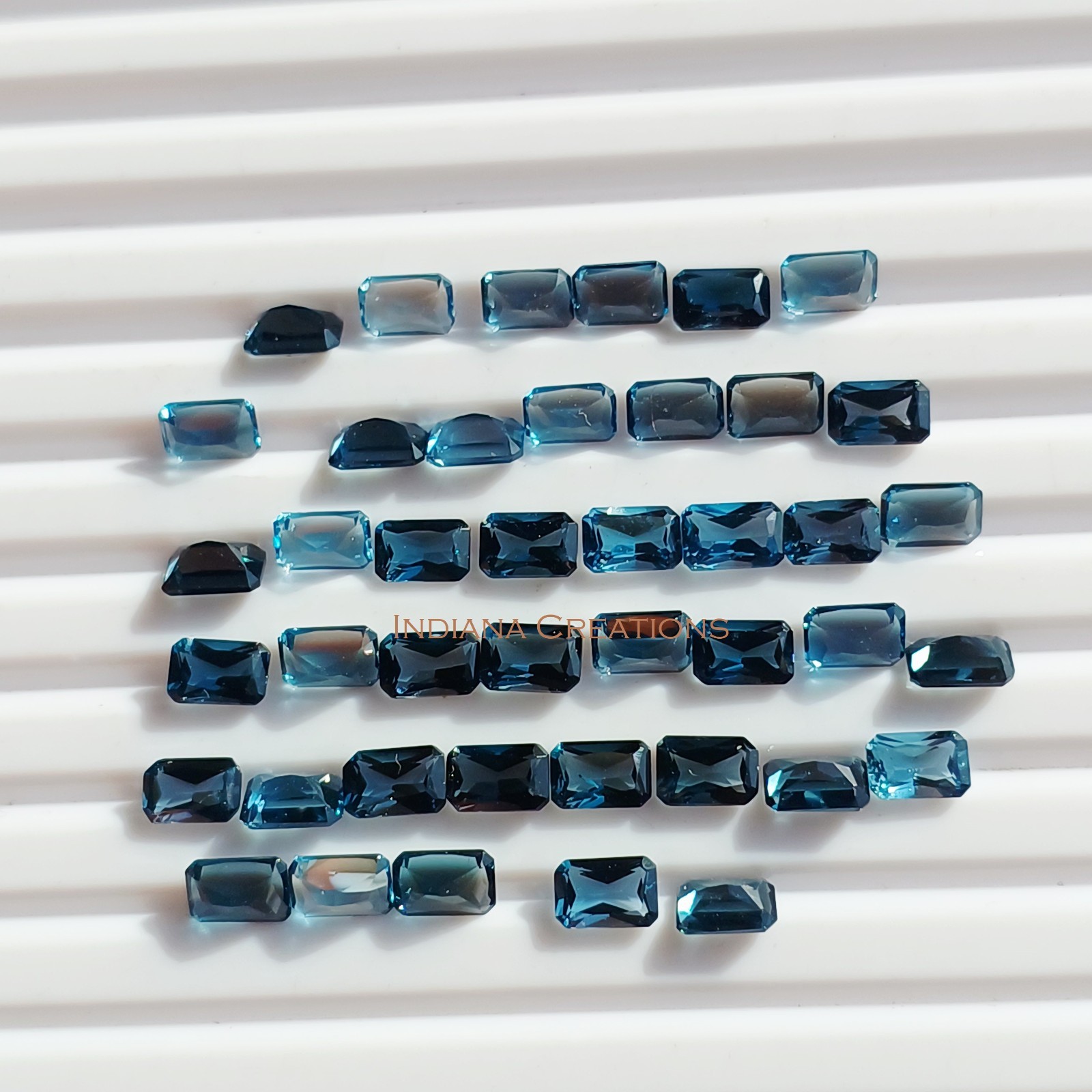 Natural London Blue Topaz Octagon Faceted Cut 3x5mm To 8x10mm Loose Gemstone