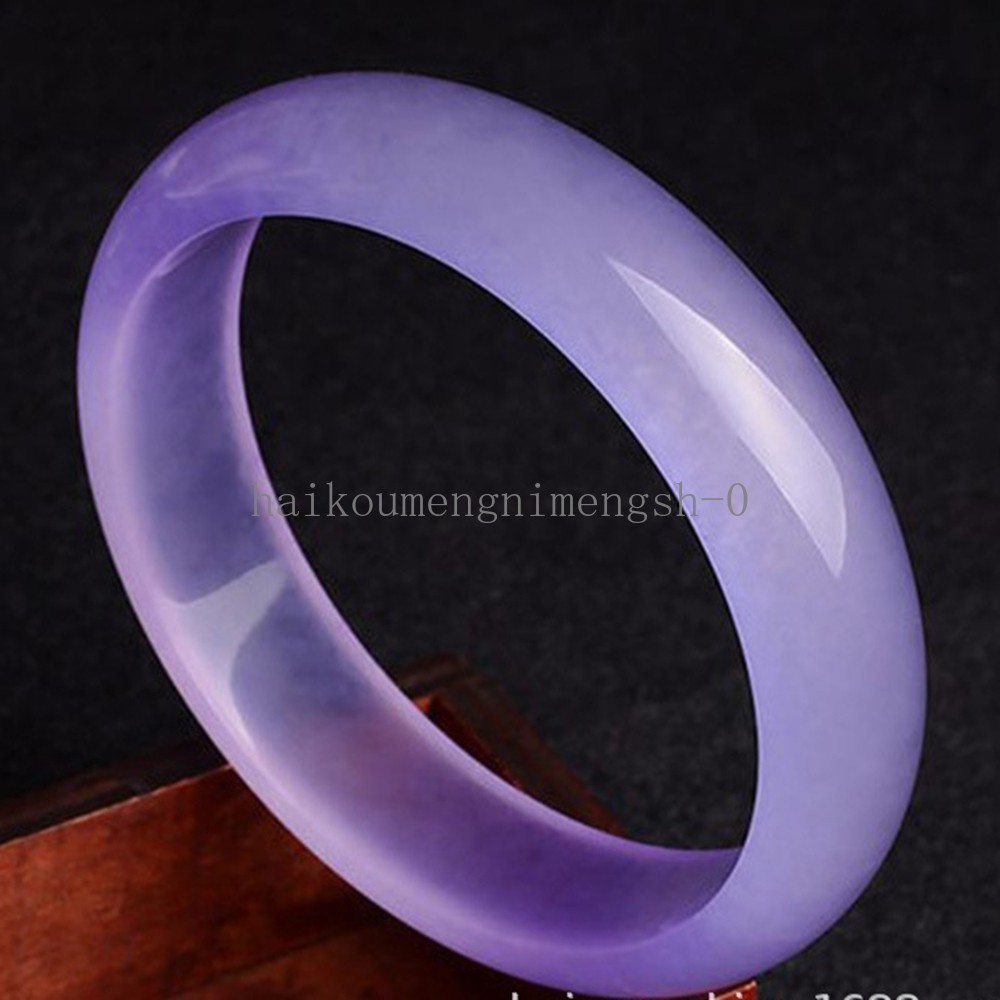Certified Ice Lavender 54-64mm Natural Burma Jade jadeite Bangle Bracelet