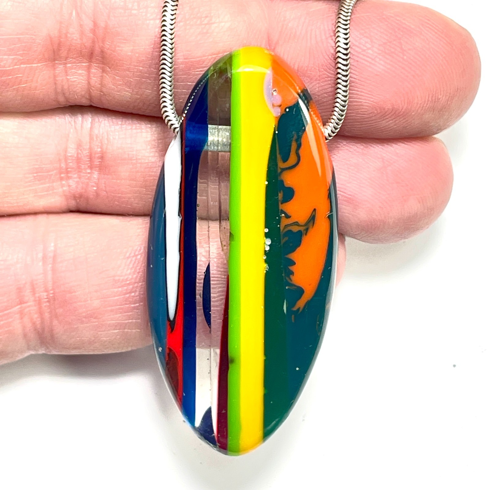 DVH Surfite (Surfboard Resin) Freeform Bead Pendant, 54x24x9mm (6450)