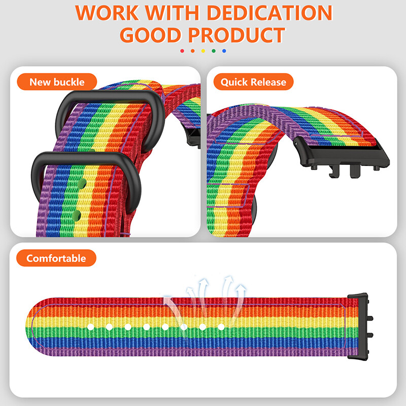 For Samsung Galaxy Fit 3 Watch Wrist Strap Sports Nylon Loop Band Bracelet