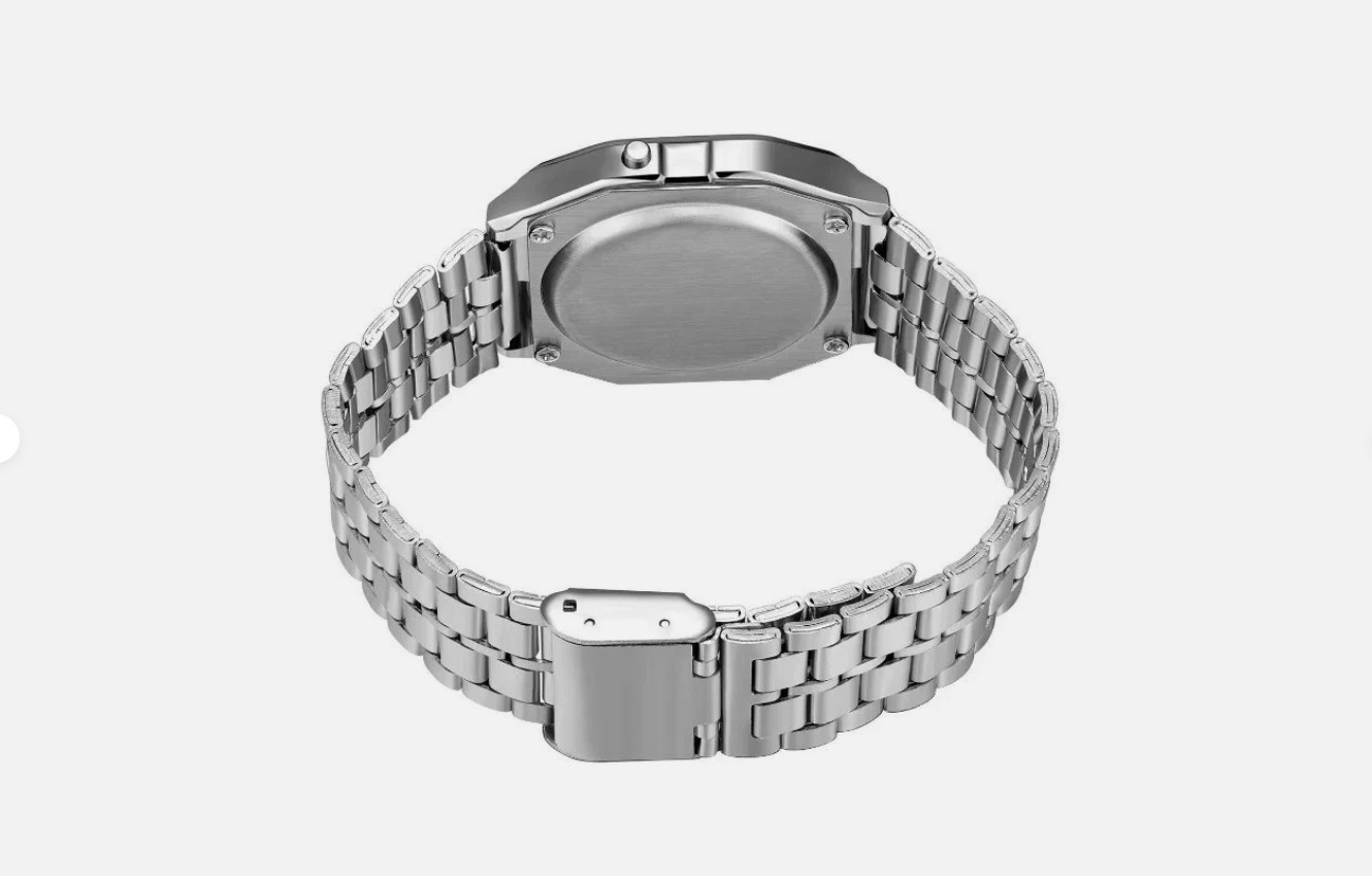 F-91W-1 Men’s Digital Silver Steel Watch Classic Alarm Light Waterproof