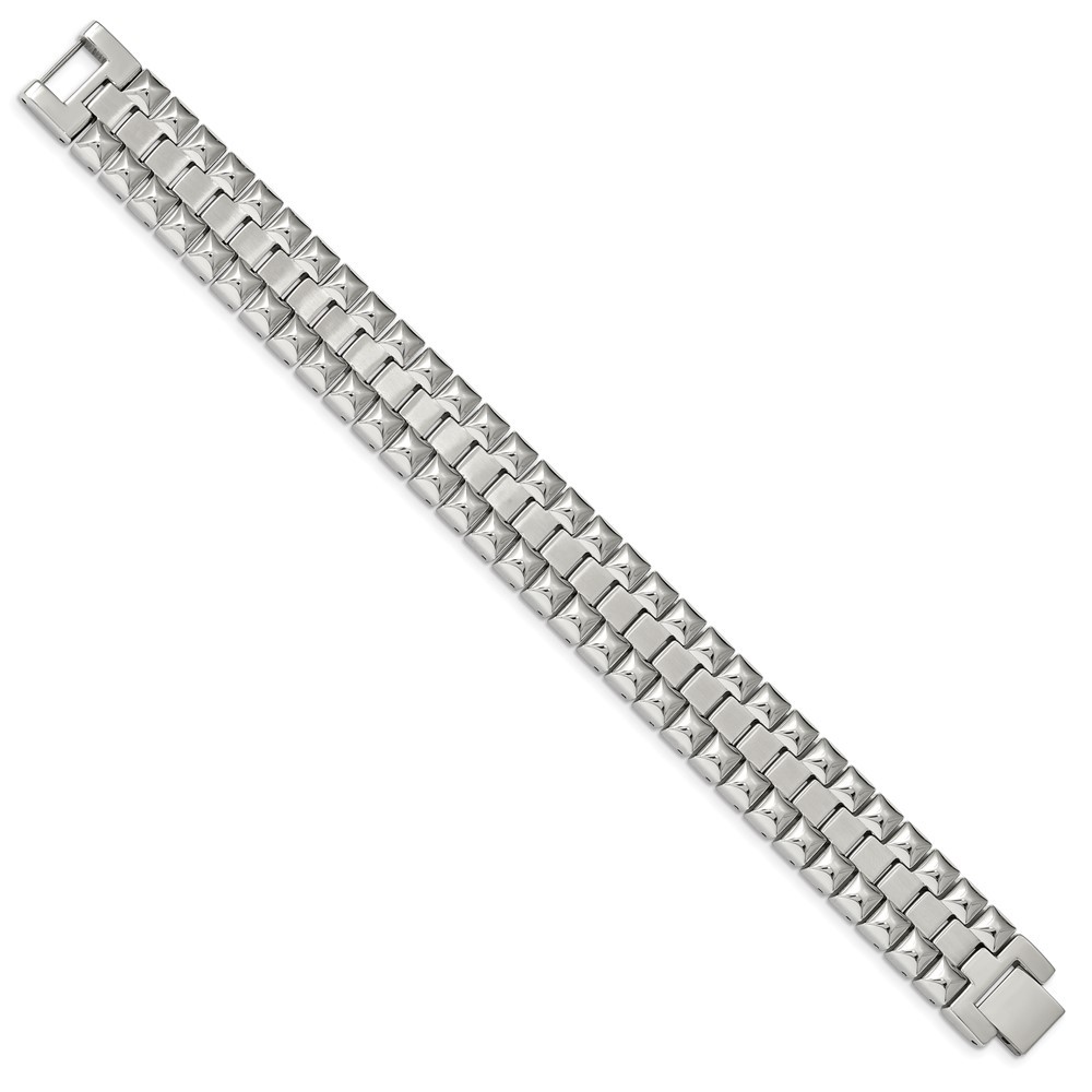 Stainless Steel Brushed and Polished 8.25in Heavy Link Bracelet
