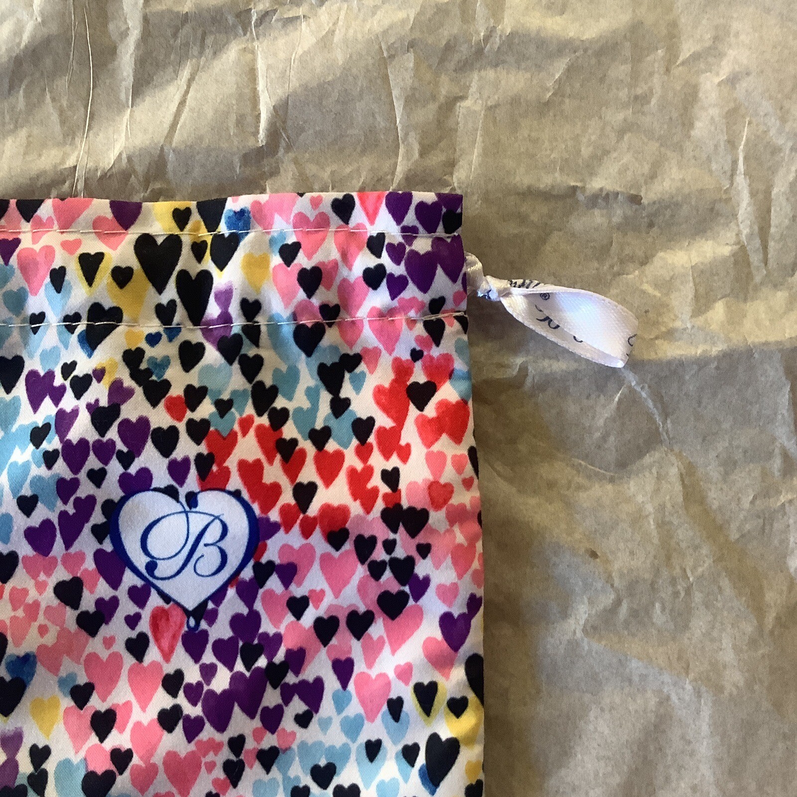 Brighton MultiColor Heart Shape Pattern Dust Bag 6”