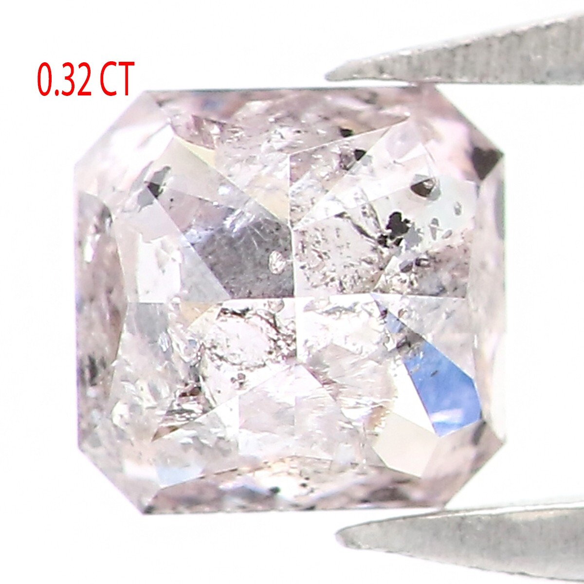 0.32 CT Natural Loose Radiant Shape Diamond 3.85 MM Pink Color Diamond KQ1047