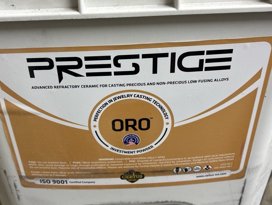 Prestige ORO Ceramic Investment Powder for Jewelry Casting & Making, White/Gold