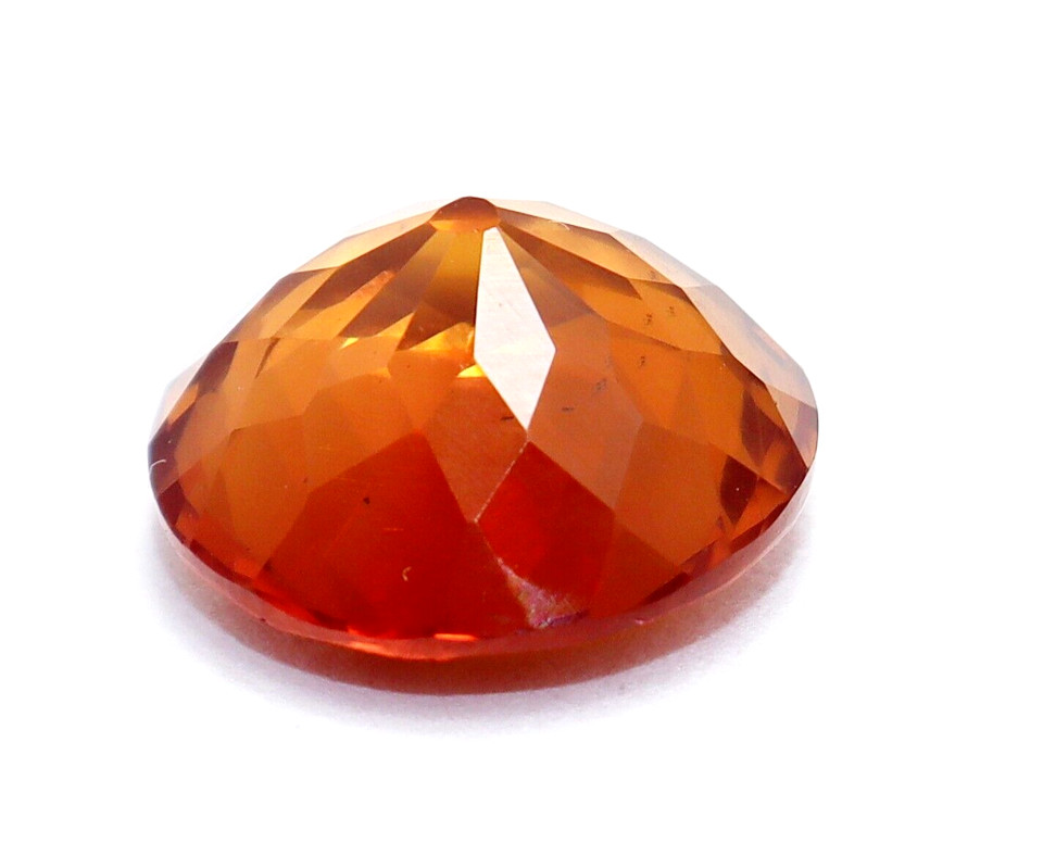 7.10 Ct Natural Orange Sapphire Round Cut Loose Certified Gemstone With Gift