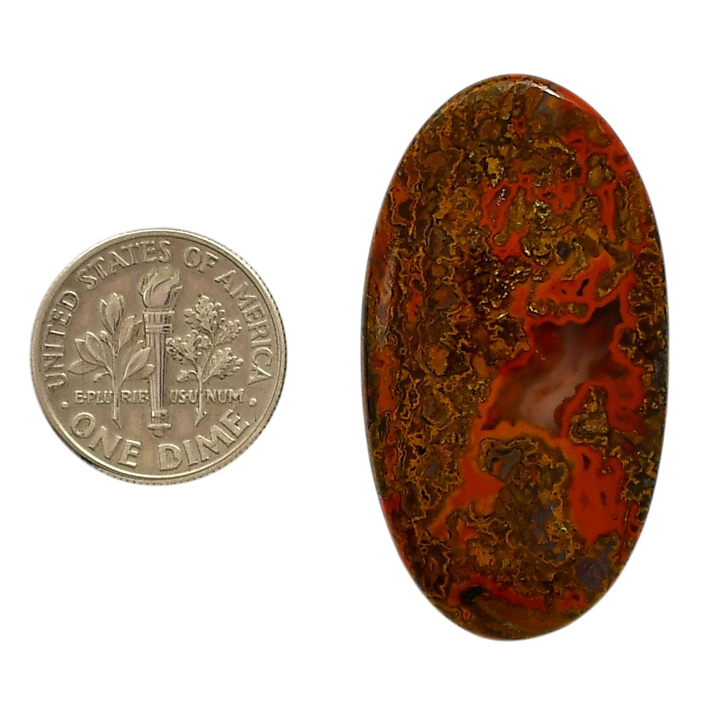 Rare Cady Mountain Agate 21.5×39.3×4 mm Oval Shape Polished Gemstone LS71-05539