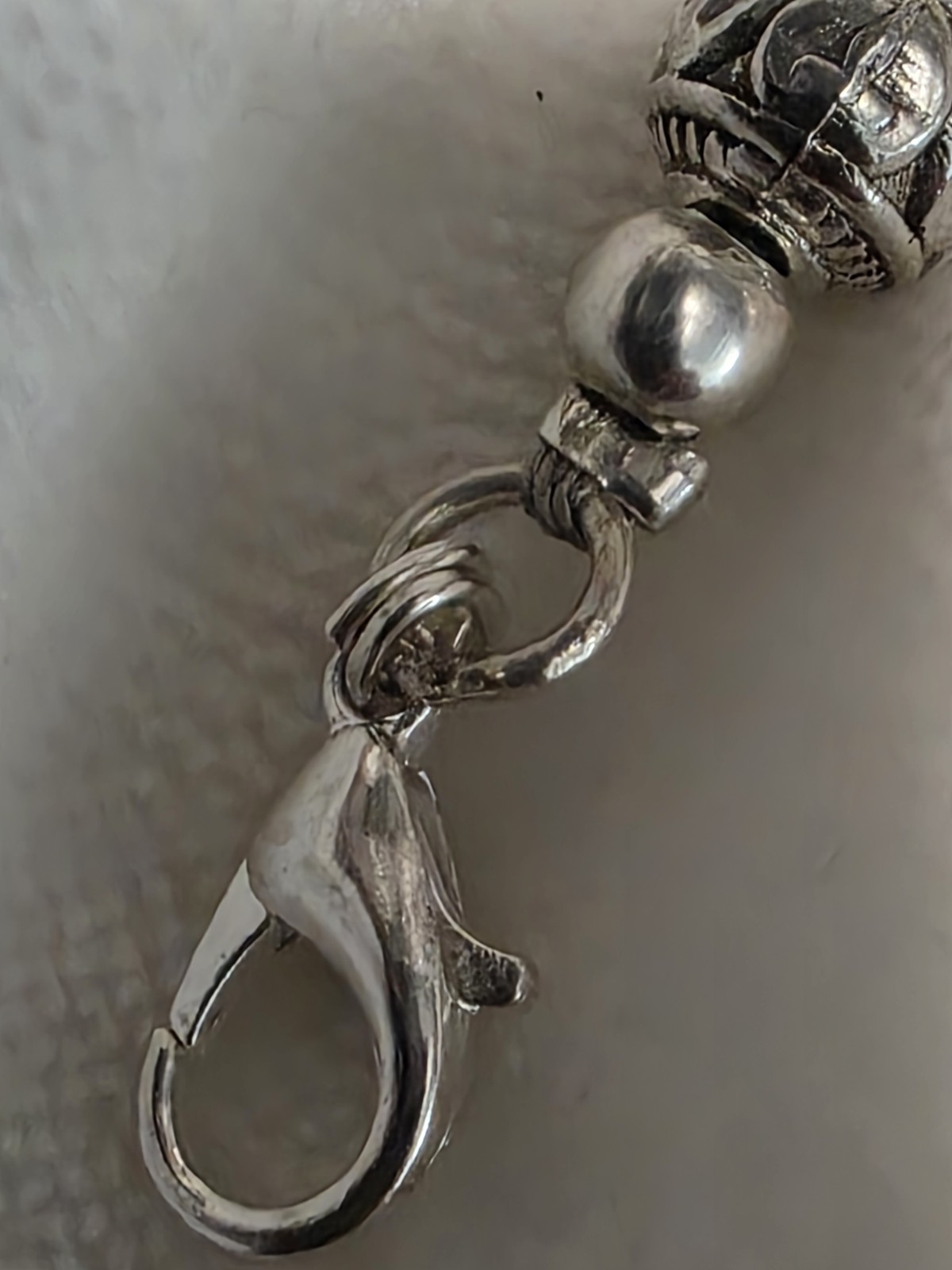 Handmade Tibetan Silver Tone Beaded Bracelet Turquoise Copal Teardrop Lobster