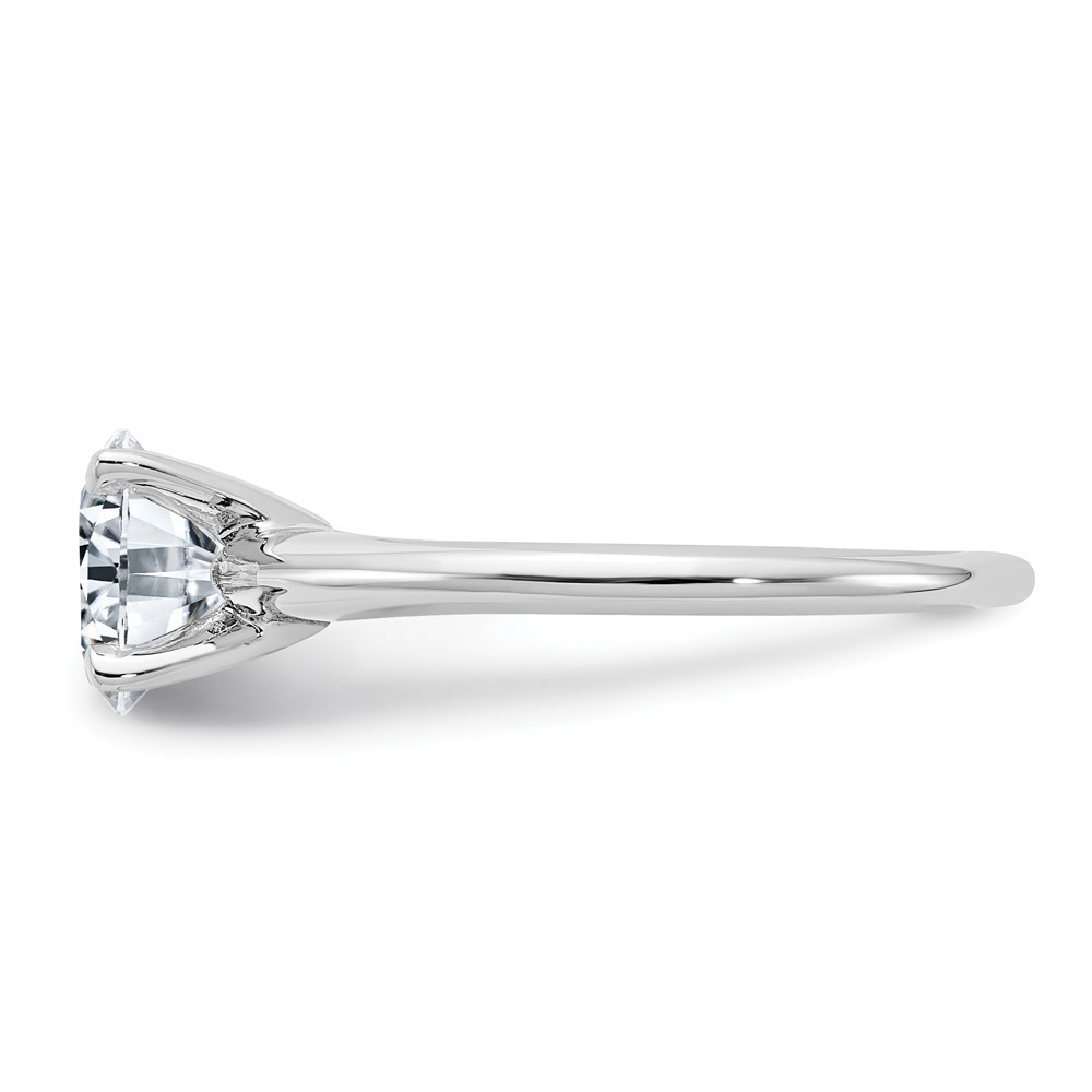 14k White Gold Round Cut Moissanite Solitaire Engagement Ring Size 6