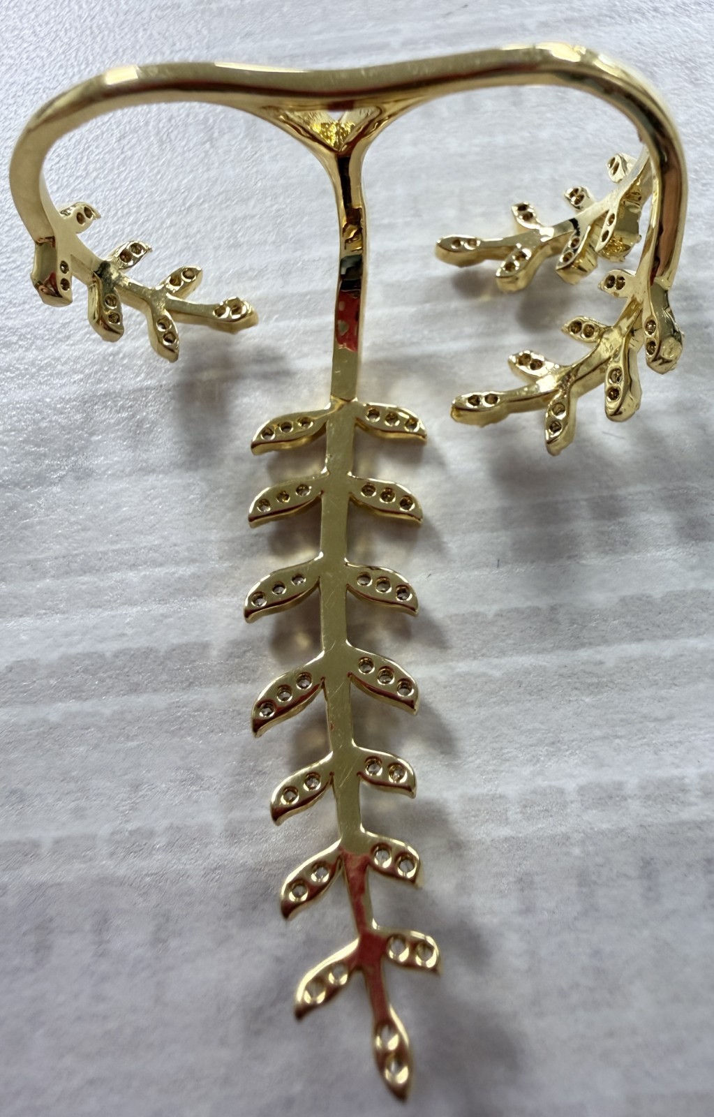 BAUBLEBAR: “PEACEMAKER” DOUBLE RING Gold Tone, Ceasar Fern Roman 7, Adjustable