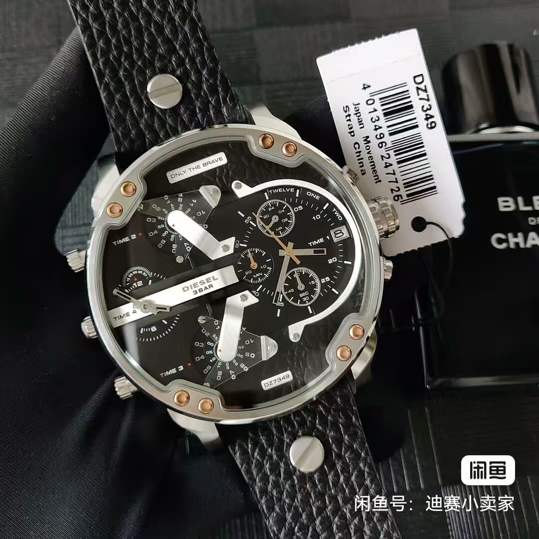 Diesel DZ7349 Mr. Daddy 2.0 Silver Stainless Steel Men’s Chronograph Watch 57mm