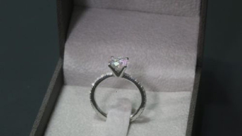 Lab Grown Round cut Diamond Wedding Ring 14K White Gold 1.46 Carat