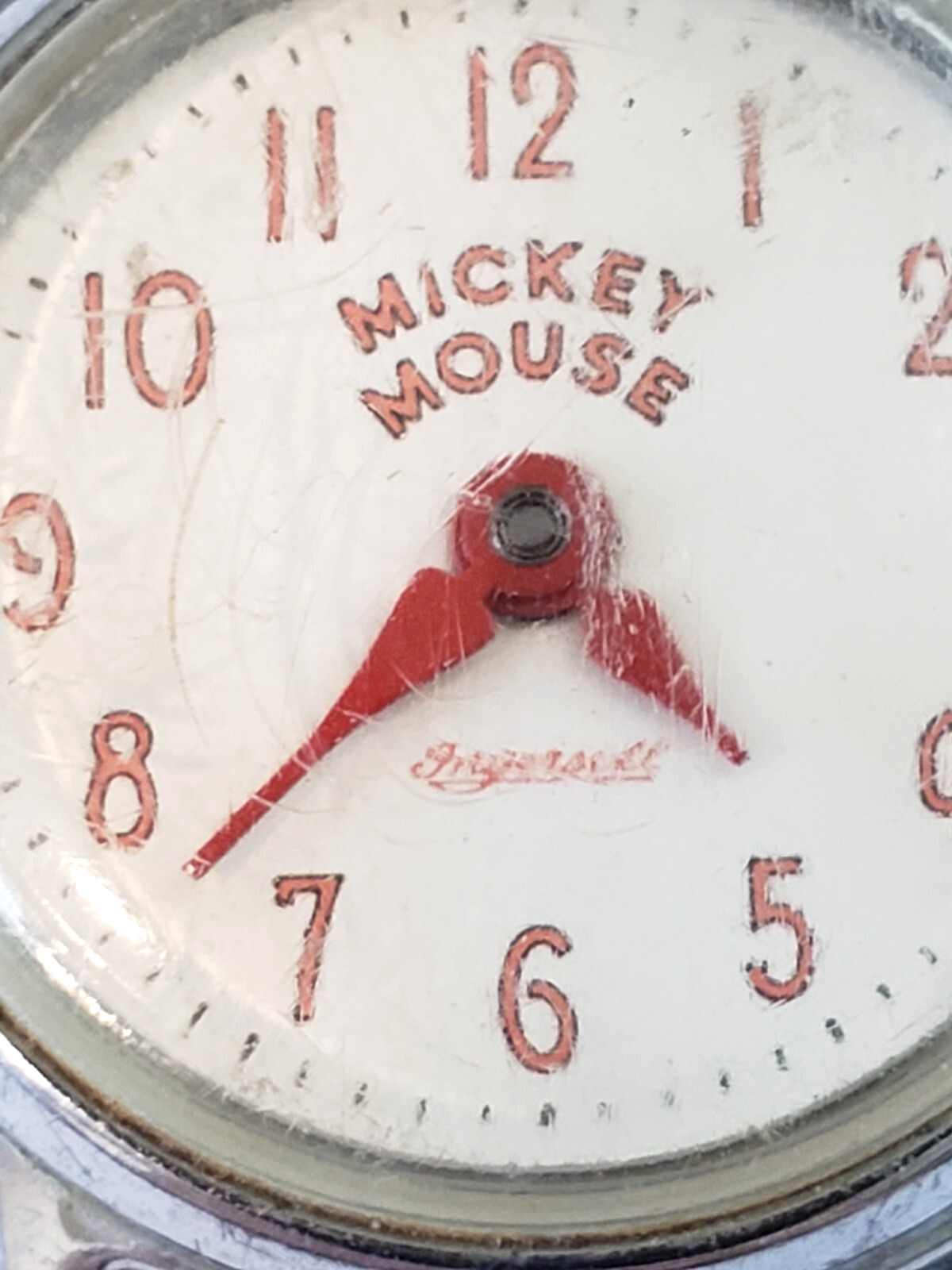 Vintage Ingersoll US Time Disney Mickey Mouse Wind-up Watch 1960’s For Parts