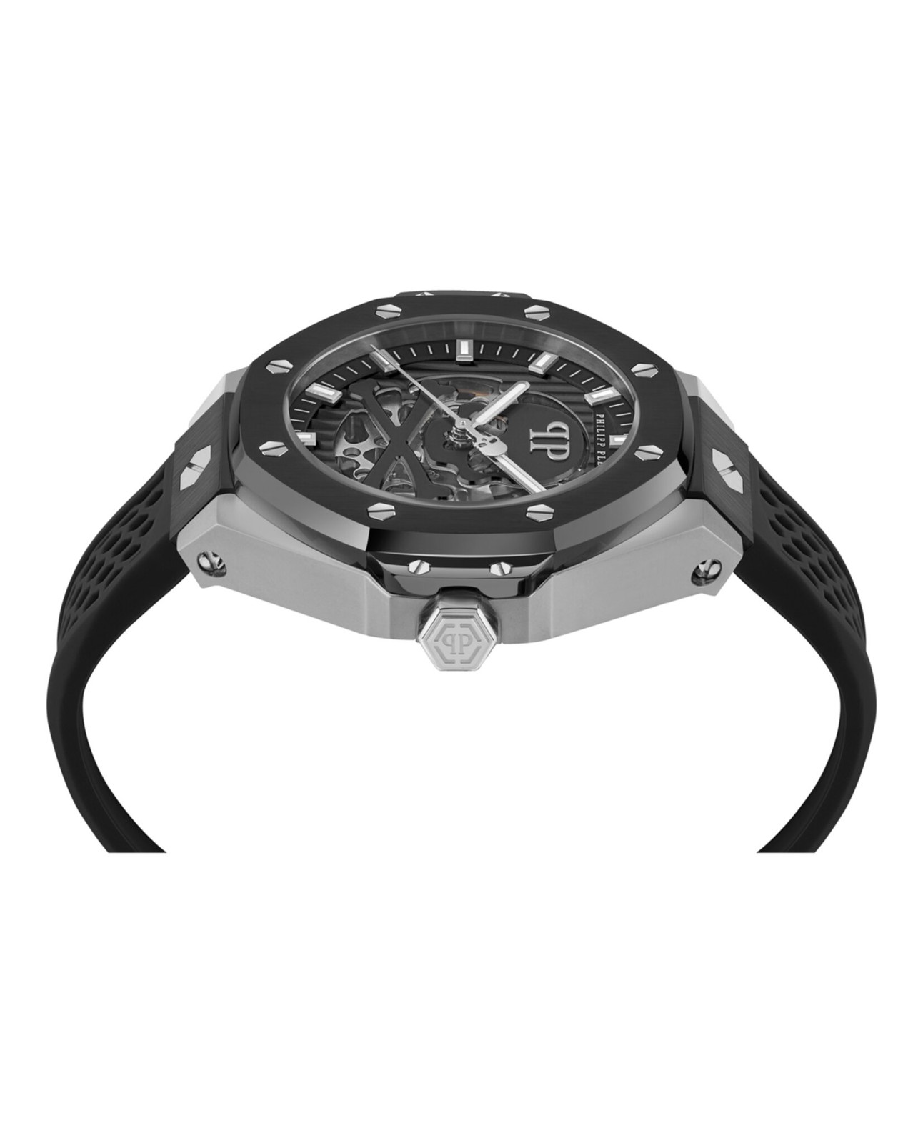Philipp Plein Mens Stainless Steel 46mm Strap Fashion Watch