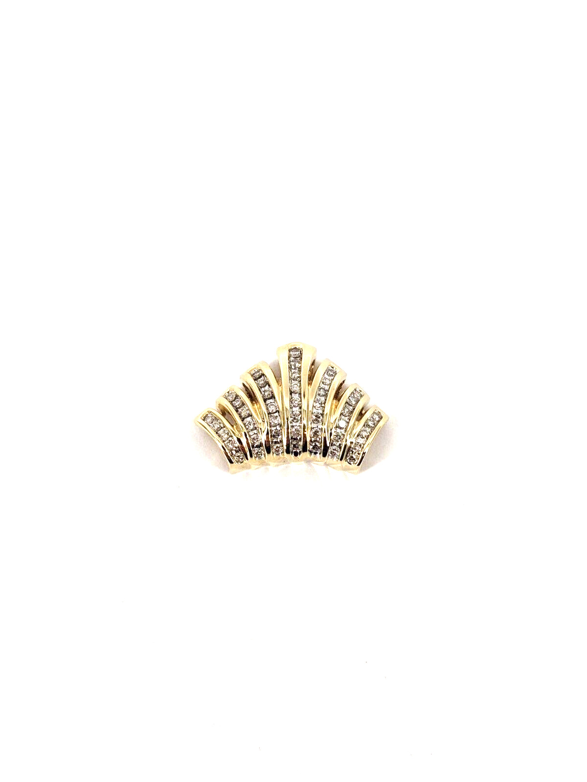 14KT Yellow Gold 2.80dwt Diamonds Crown Pendant 0.50cttw