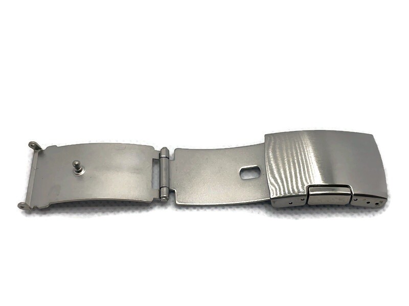 Stainless Steel Watch Strap Clasp, 3 Fold Side Press Release 16mm to 22mm