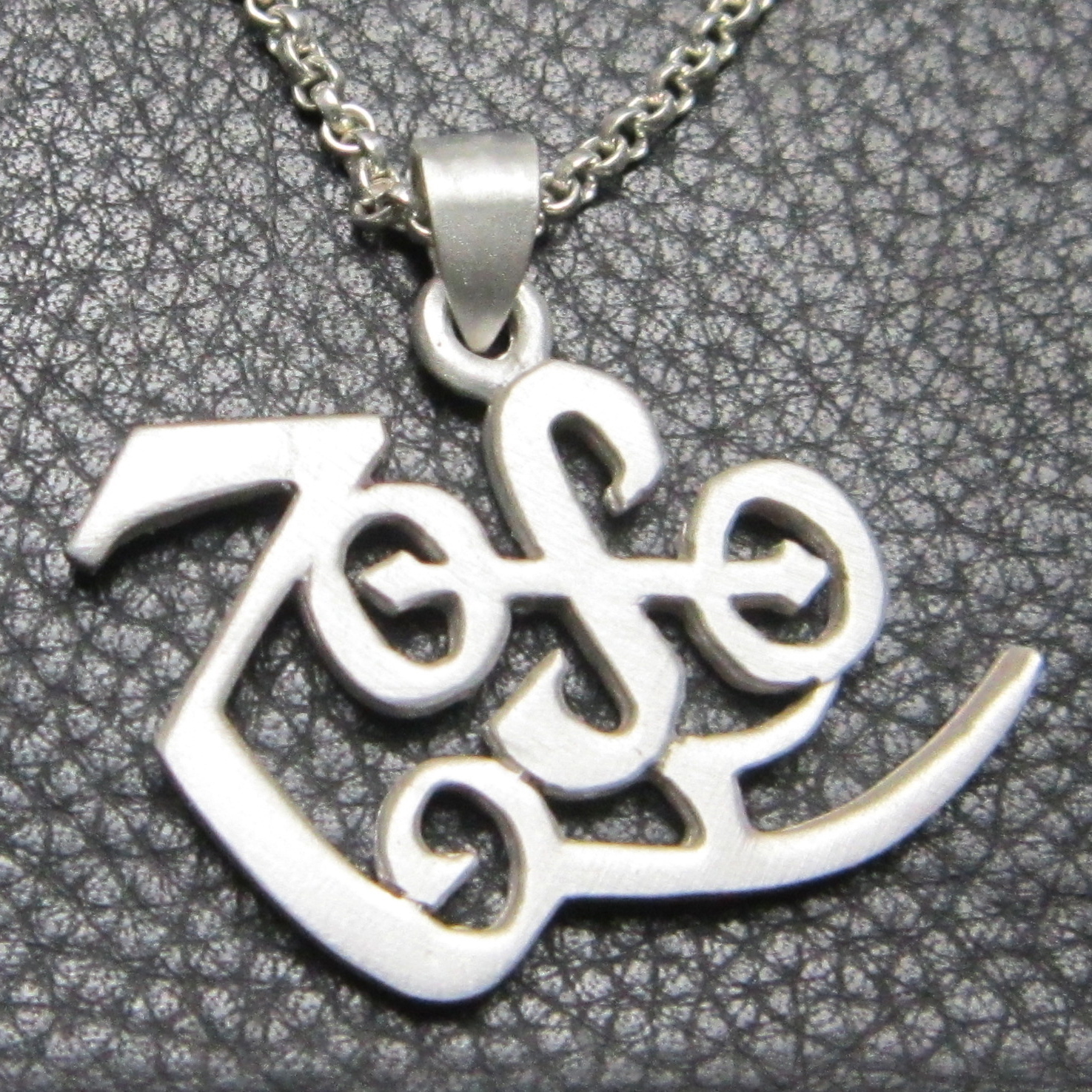 MJG STERLING SILVER ZOSO PENDANT. JIMMY PAGE. LED ZEPPELIN.