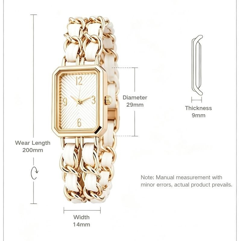 Women Watch Minimalist Luxury Watch Niche Chain Bracelet Wristwatch Women Gift
