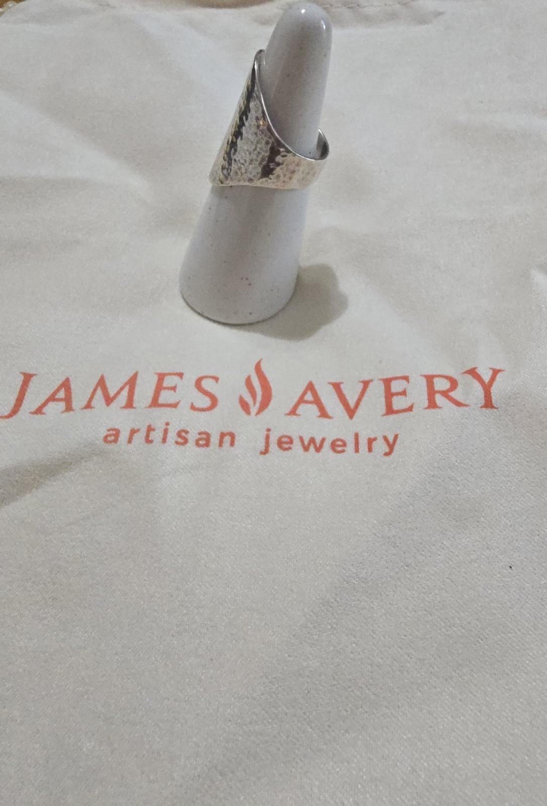 Retired James Avery 925 Sterling Silver Hammered Band Ring Size 6 Stamped