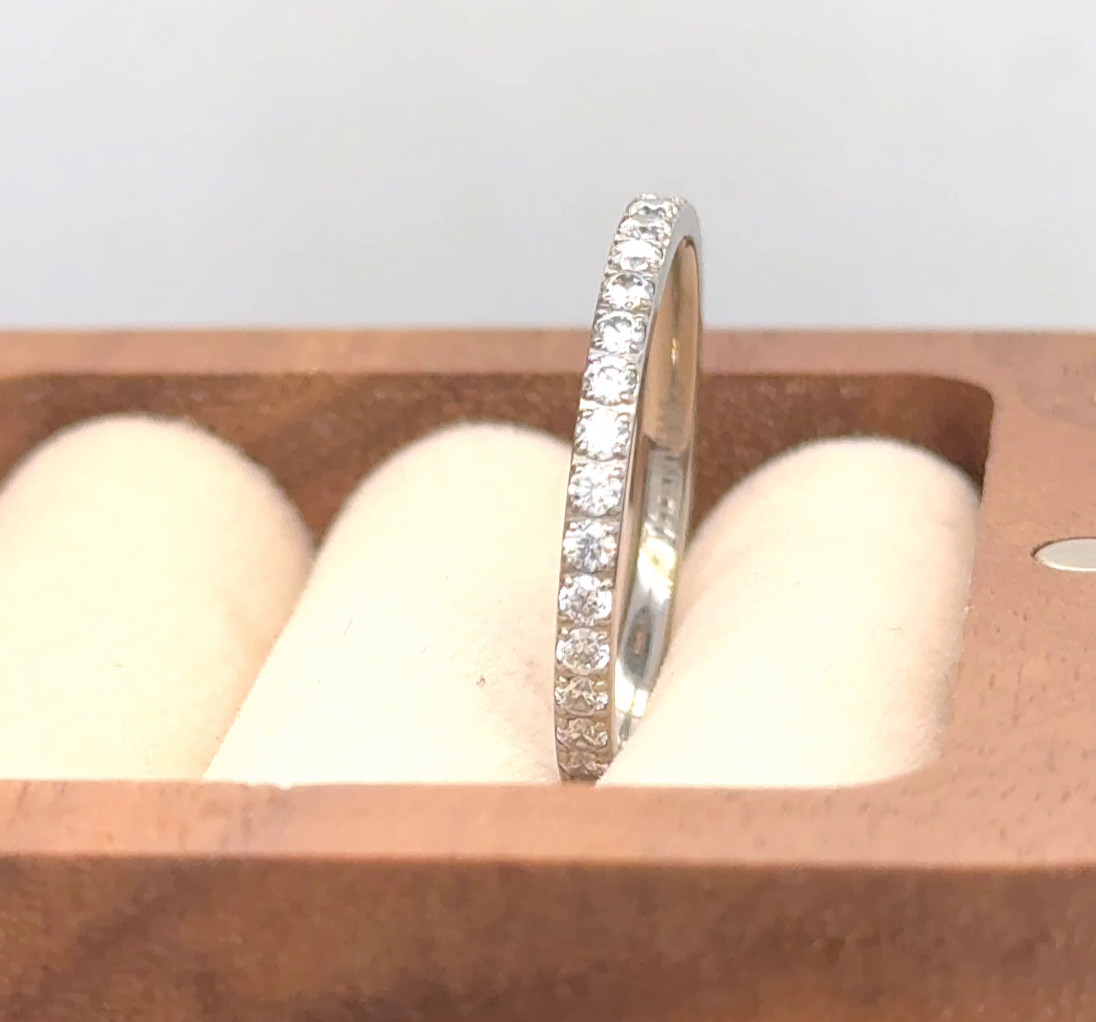 Laser Engrave Ring Silver Titanium Anniversary Ring Stackable Holiday Gifts Band