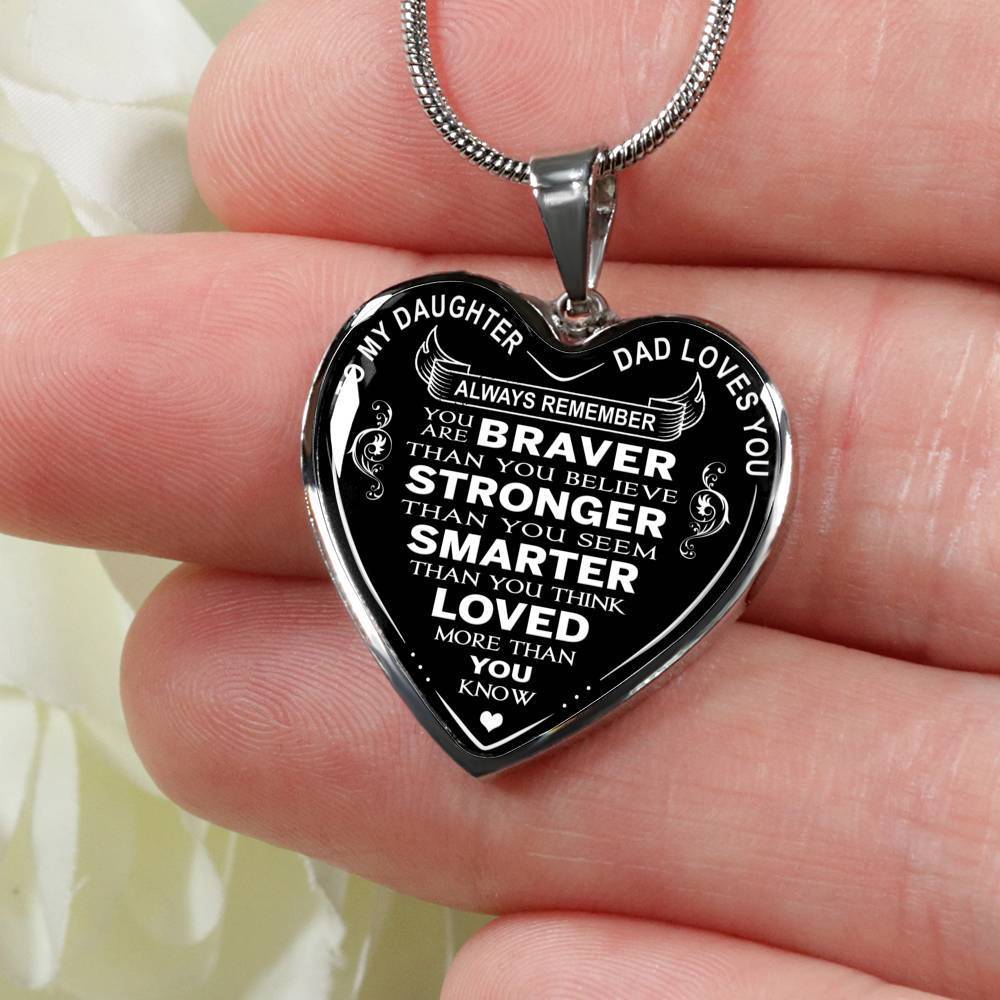 To My Daughter Necklace, Meaningful Jewelry Gift from Mom & Dad for Any Occasion