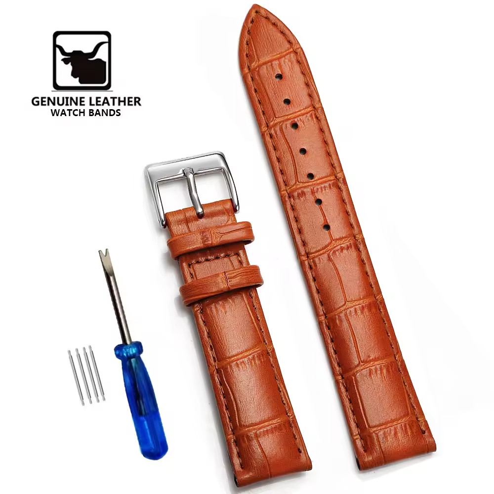 Premium Genuine Leather Watchbands 12/14/16/18/19/20/21/22/24 mm Watch Band