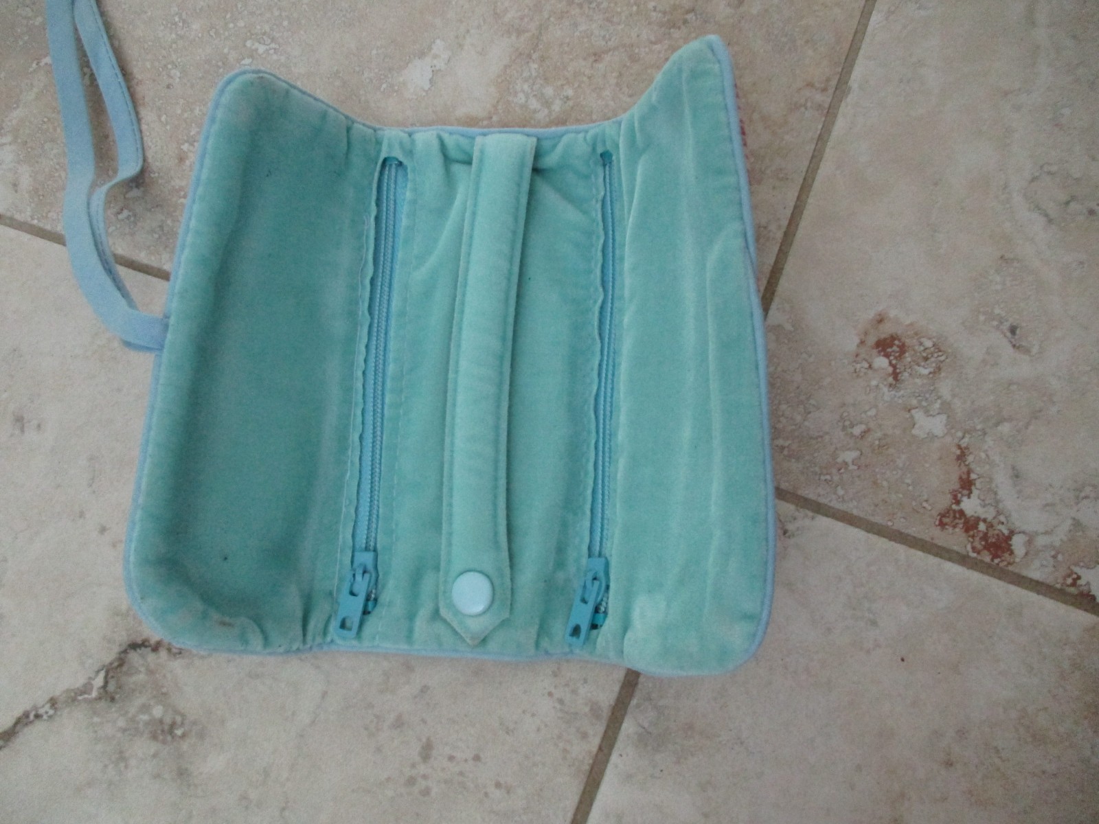 Vintage Travel Jewelry Roll Bags Lot – large 14 x 9 & small 7in x 5 in
