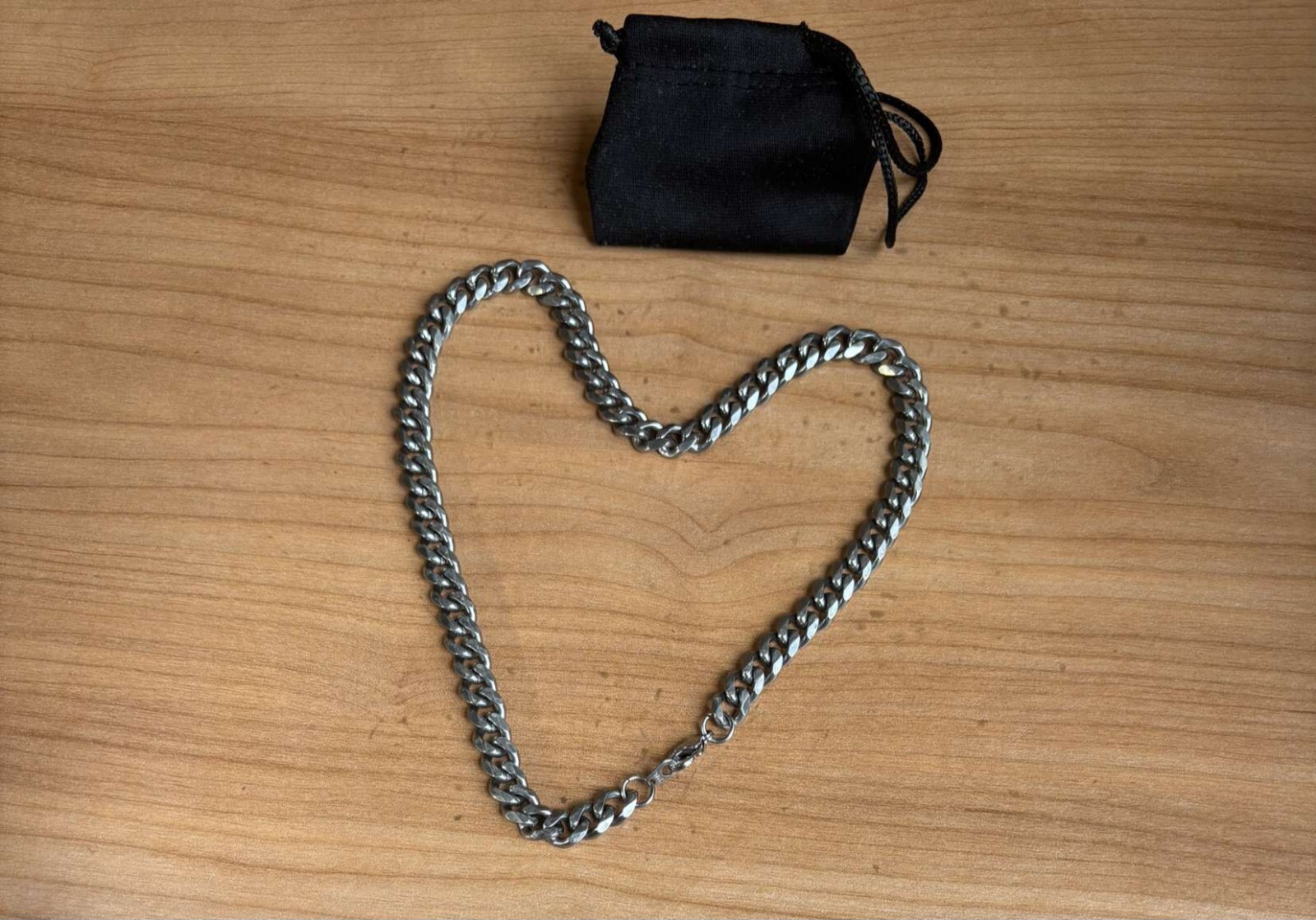 *UK Shop* STAINLESS STEEL 316L SILVER 18 inches” MENS CURB CHAIN NECKLACE MAN