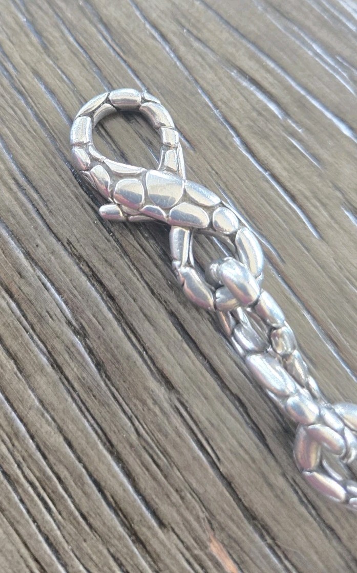 John Hardy 925 Sterling Silver Kali Dotted Infinity Link Bracelet 7.75″ 45 GRAMS