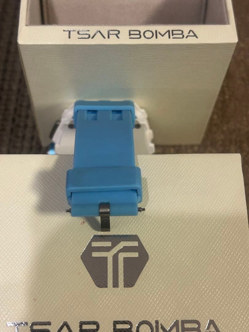 TSAR BOMBA Skeleton Qurtz Watch Blue White Luxury Tonneau Mechanical Men