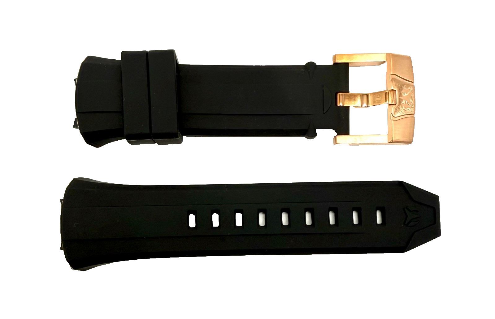 TECHNOMARINE TM-115367 BLACK SILICONE / ROSE GOLD BUCKLE 29mm WATCH BAND