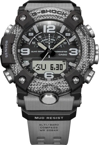 Genuine G-Shock Mudmaster GG-B100-8 GG-B100 GGB100 gray resin watch band strap