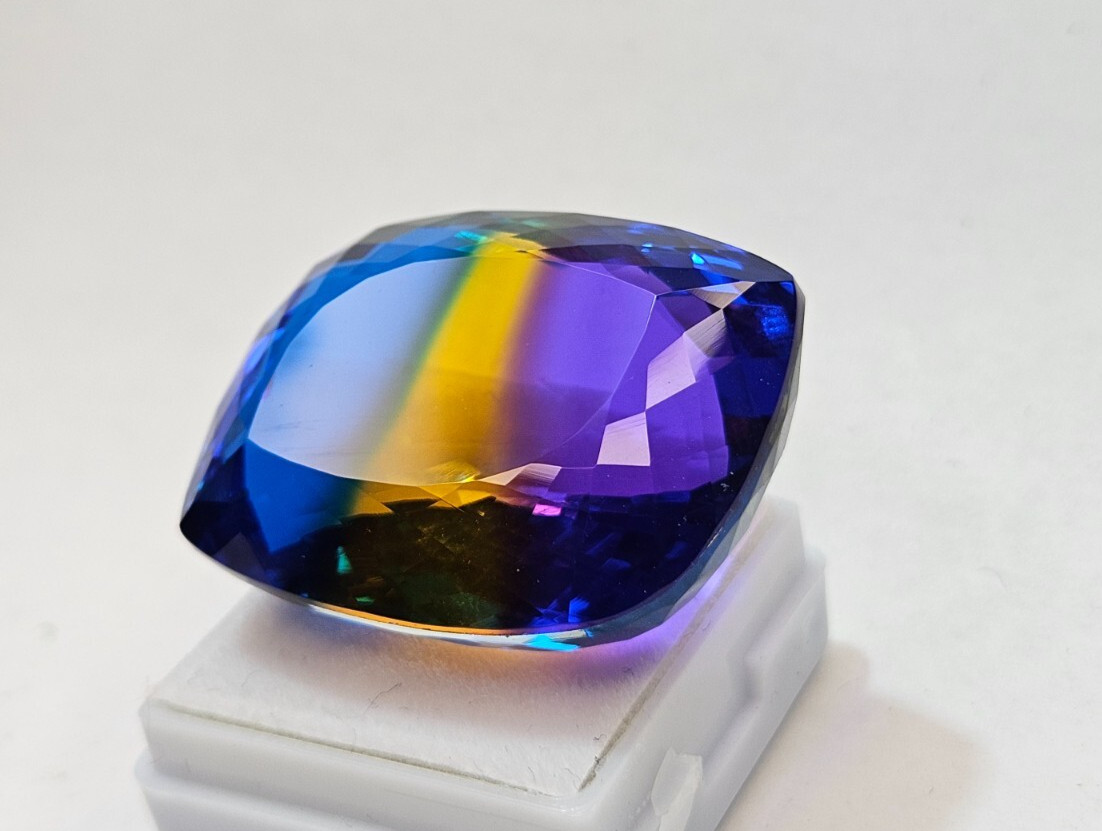 Bi-Colour Ametrine Natural Fancy Cut 90+ Ct Certified Loose Gemstone