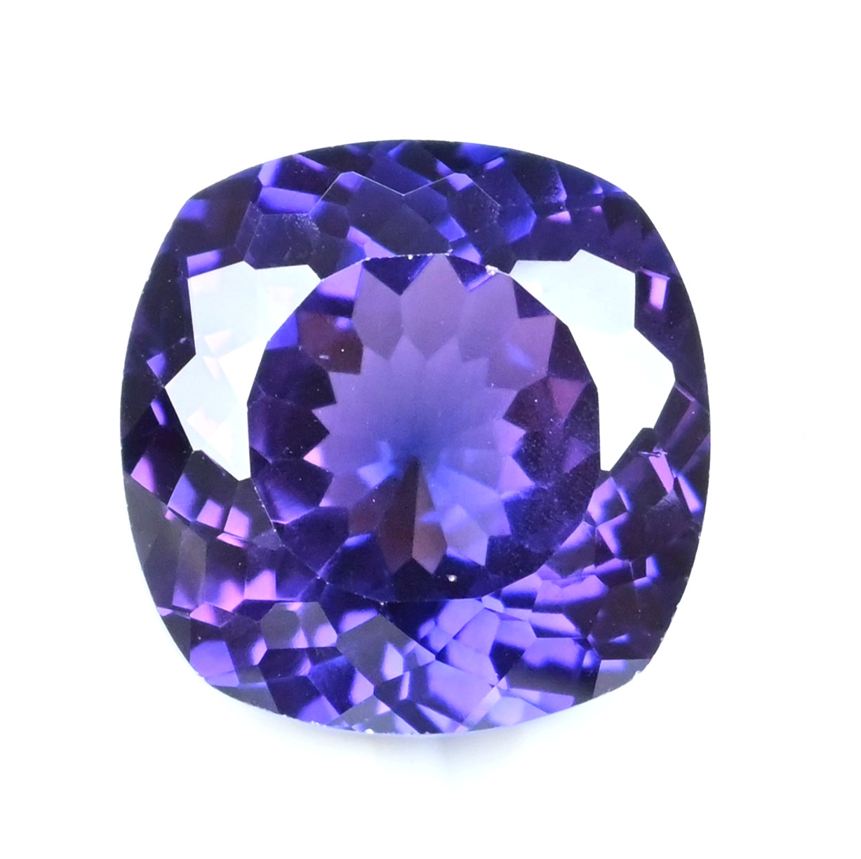 20.50 Ct Natural Purple-Blue Tanzanite Flawless Cushion Certified Loose Gemstone