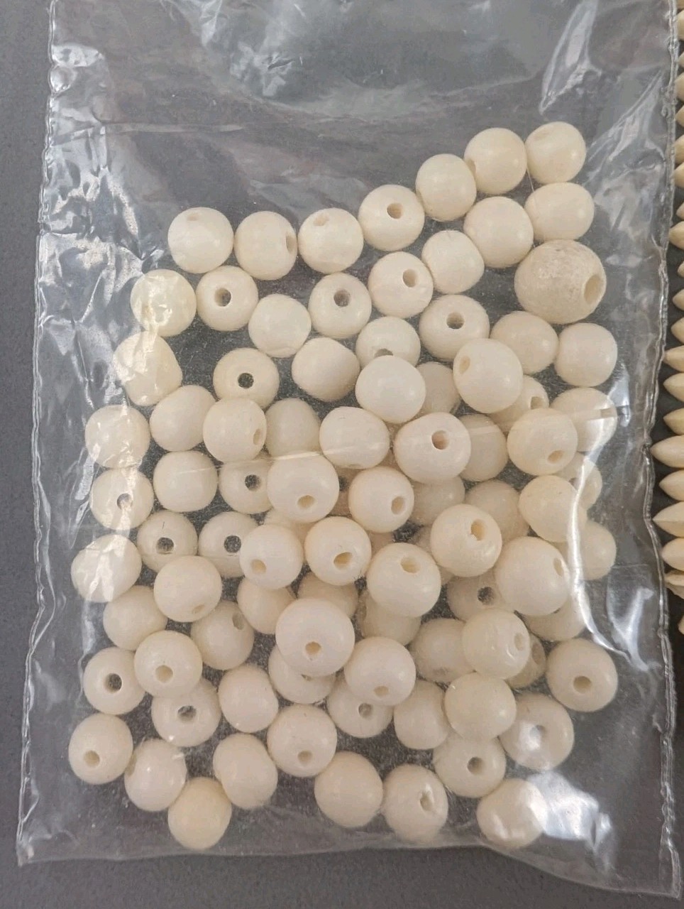 Vintage Carved Bone Bead Lot Skull Necklace Mixed Material Craft Jewelry
