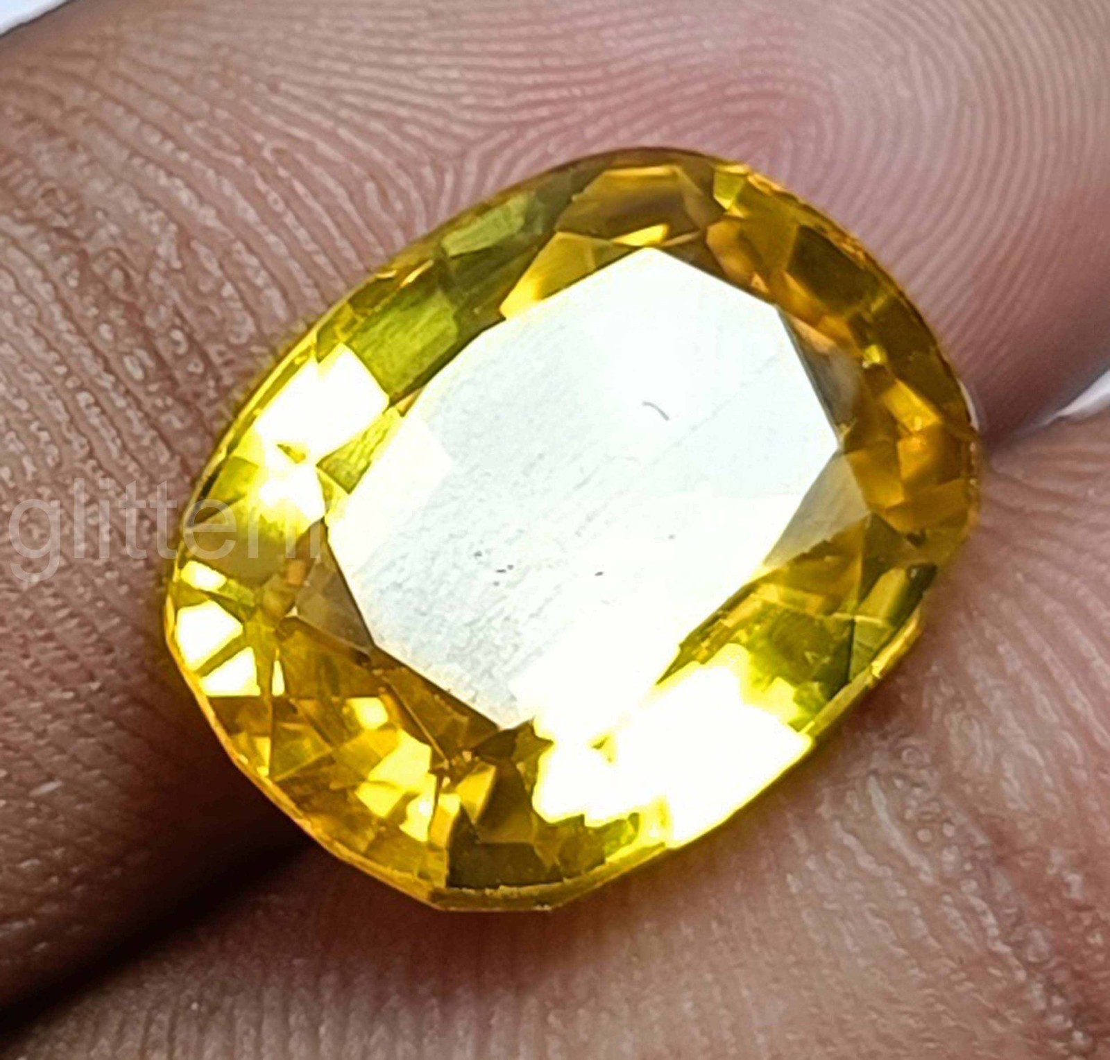 IGL Certified 15 Carat Natural Yellow Sapphire Cushion Shape Loose Gemstone DS25