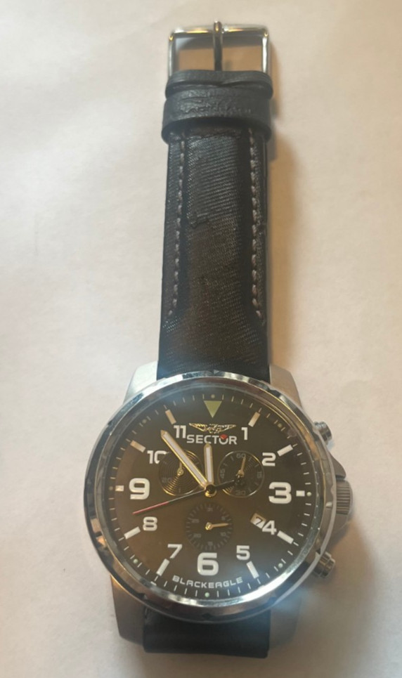 SECTOR MEN’S BLACK CHRONOGRAPH SPORT WATCH BLACK EAGLE DATE WATCH
